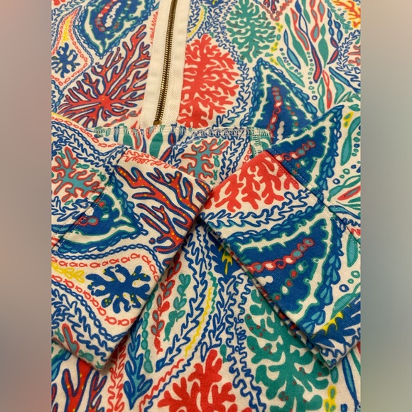 Lilly Pulitzer Lover’s Coral Skipper Popover Colorful 1/2 Zip with Pocket Size M - Picture 8 of 13